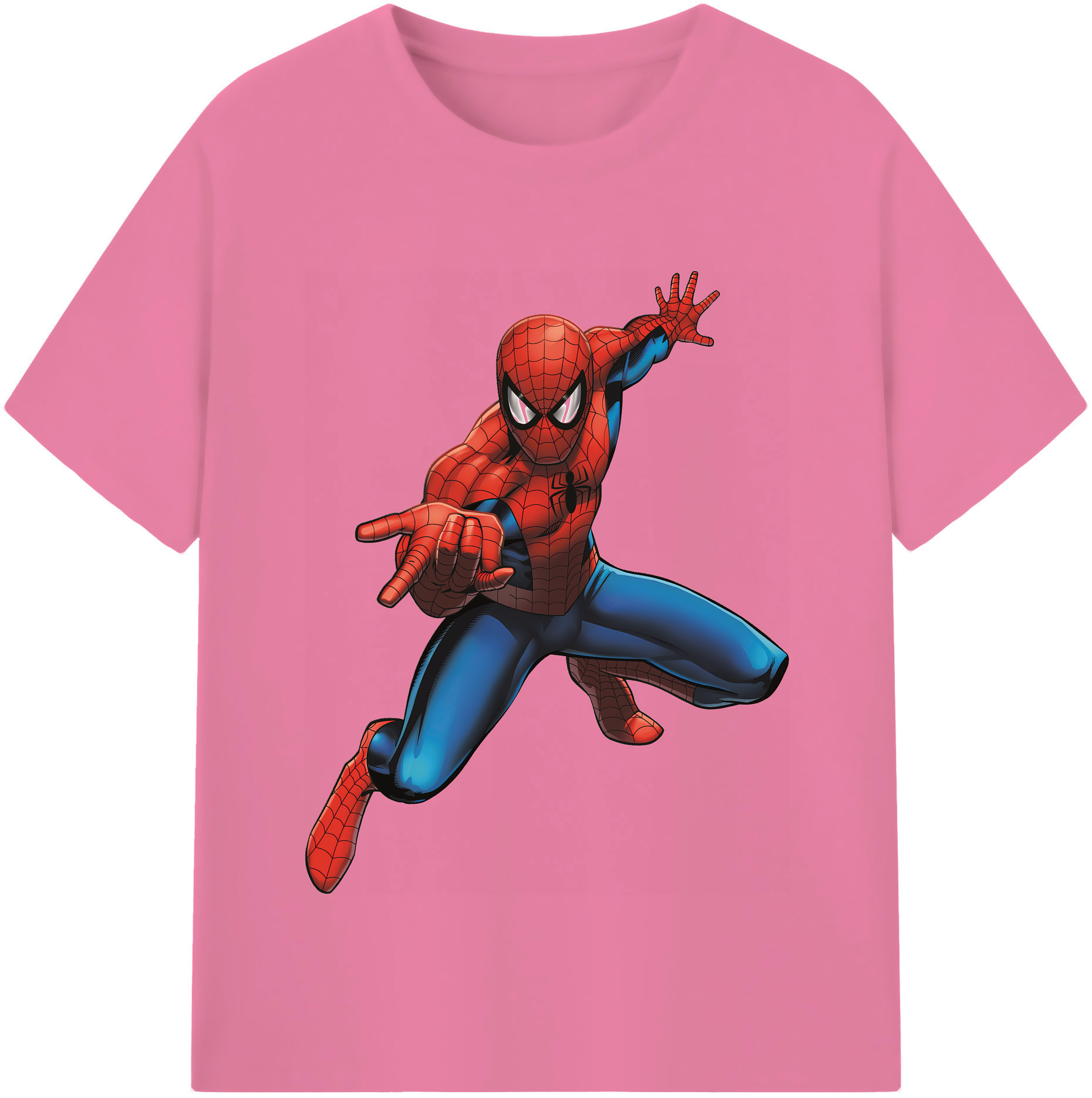 （画像用） Spider Man スパイダーマン 綿100％半袖Tシャツ（フロントプリント）